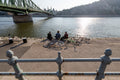 Young people on the Danube Bank #2799