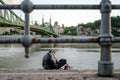 Couple on the Danube bank at the Liberty Bridge #2844