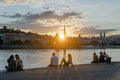 Mood on the Danube at sunset #2863
