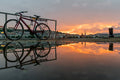 Reflecting sunset on the Danube bank #2896