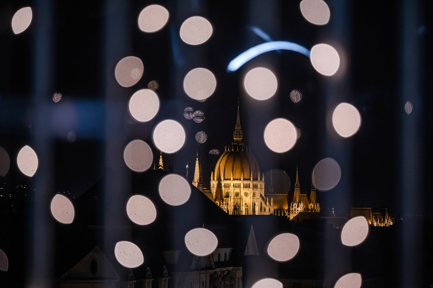 Basilica from the top of St. Andrea Winebar at Christmas #3051