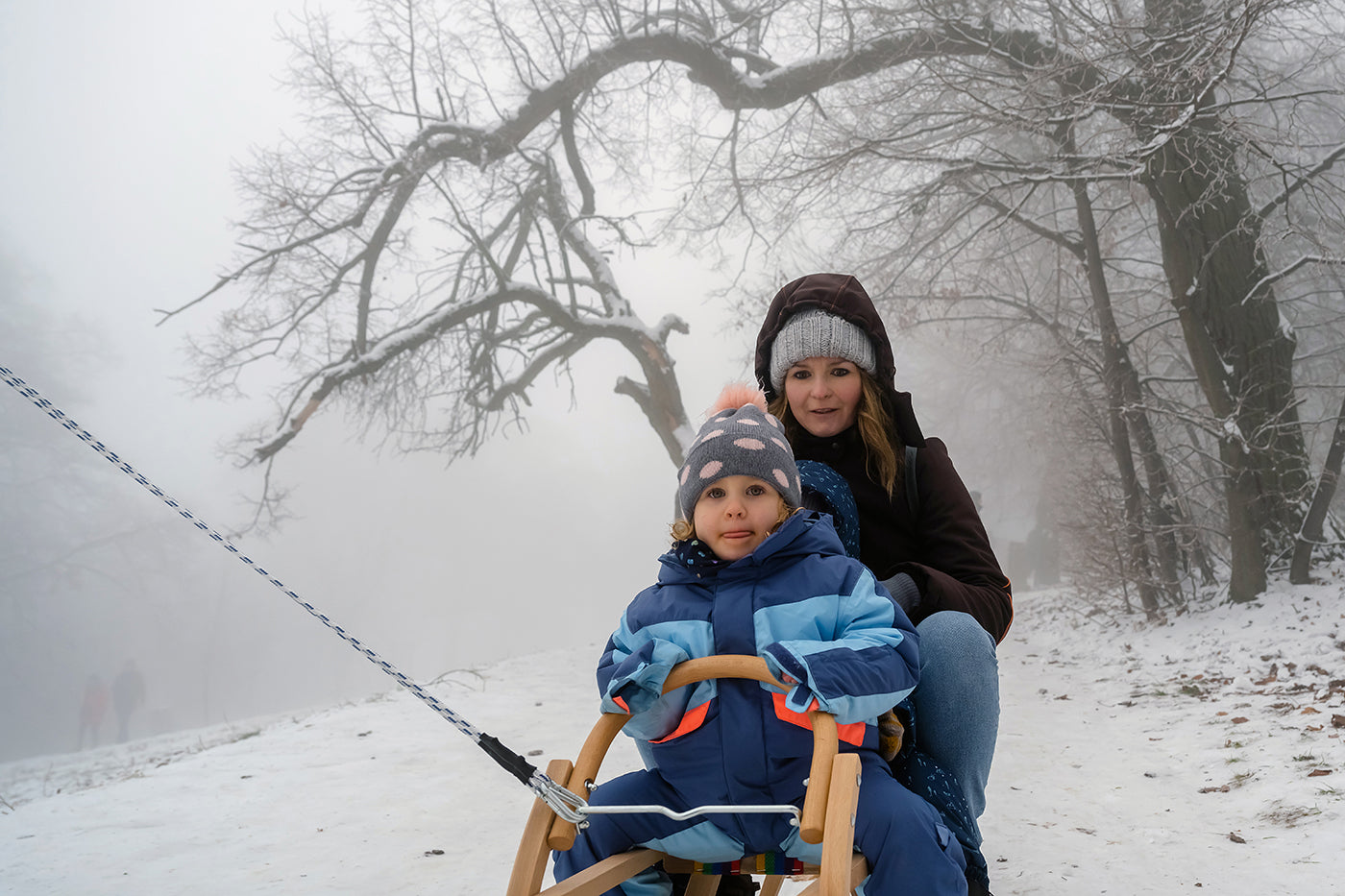 Sledding on Normafa #3056