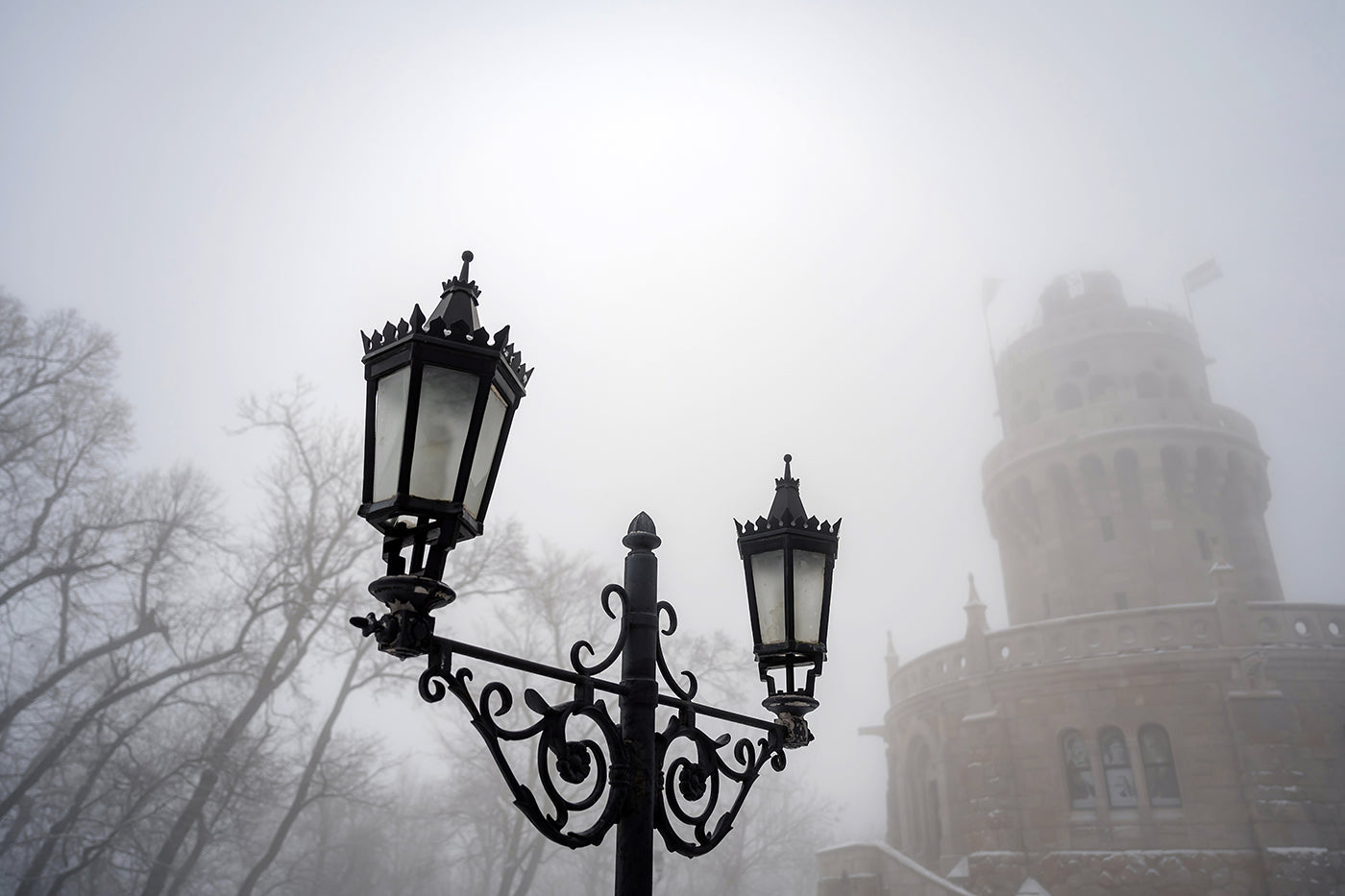 Erzsébet Lookout Tower in the fog #3066