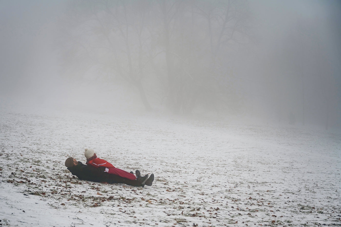 Sledding on Normafa #3077