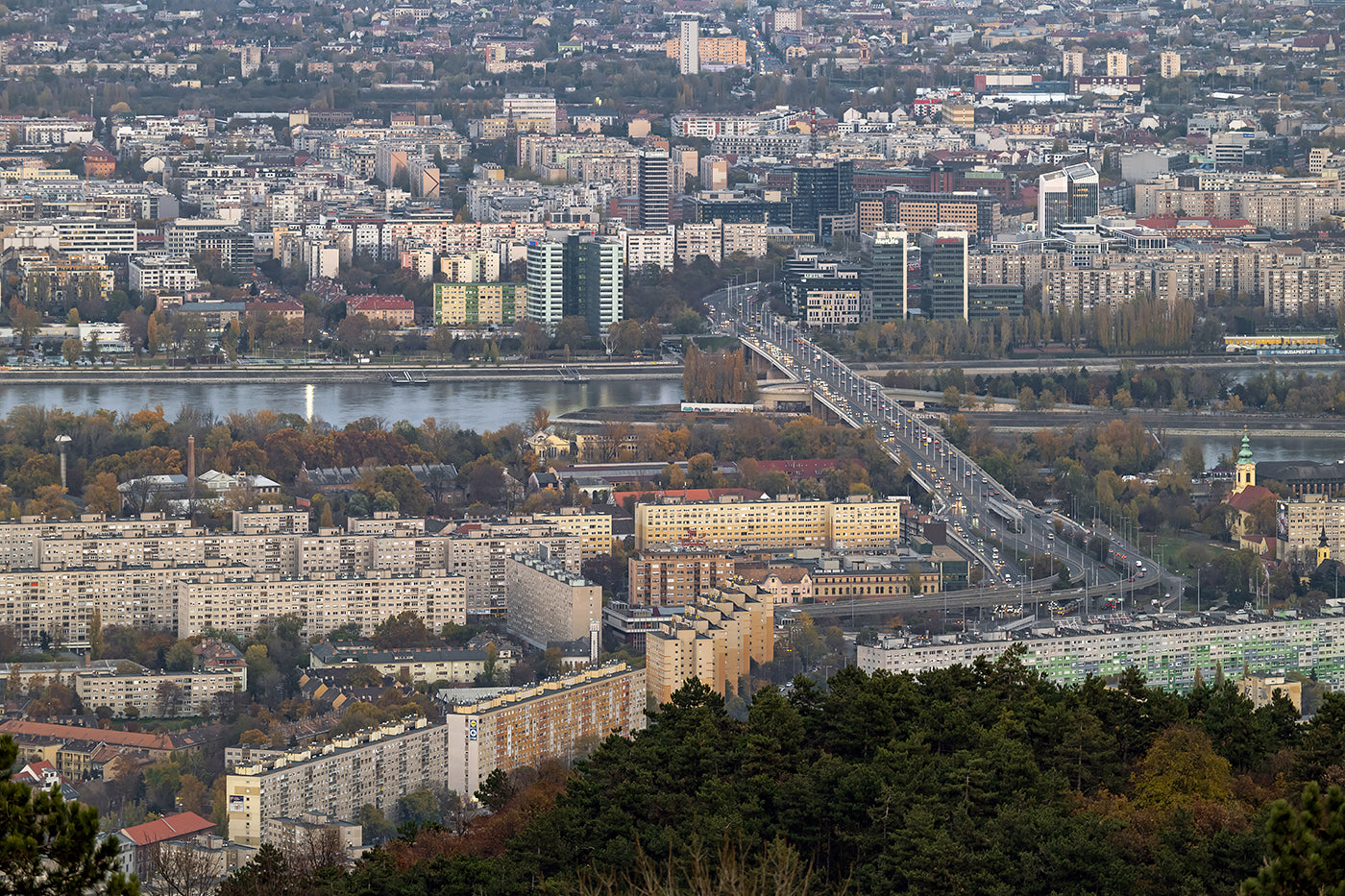 Árpád Bridge and its surroundings from Hármashatár Hill #3293