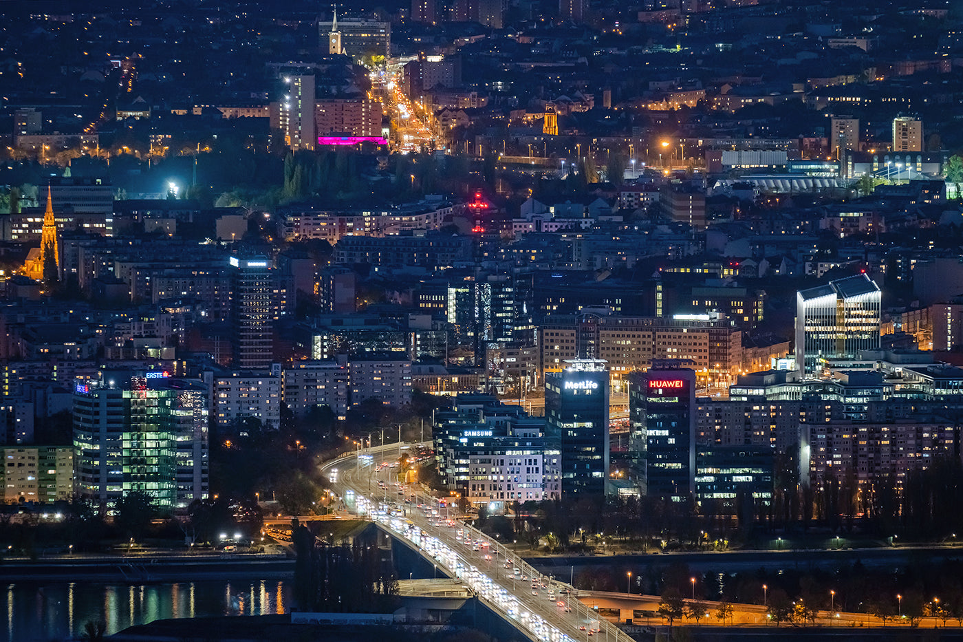 Árpád Bridge and its surroundings from Hármashatár Hill #3315