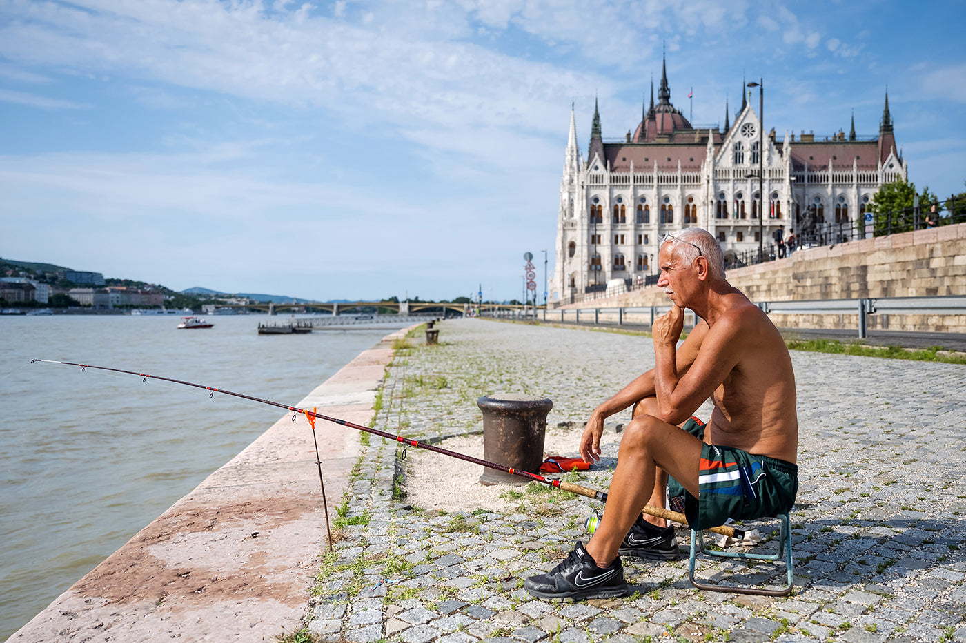 Fisherman on the Danube Bank #3440