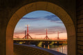Rákóczi Bridge at blue hour from the Ziggurat #3493