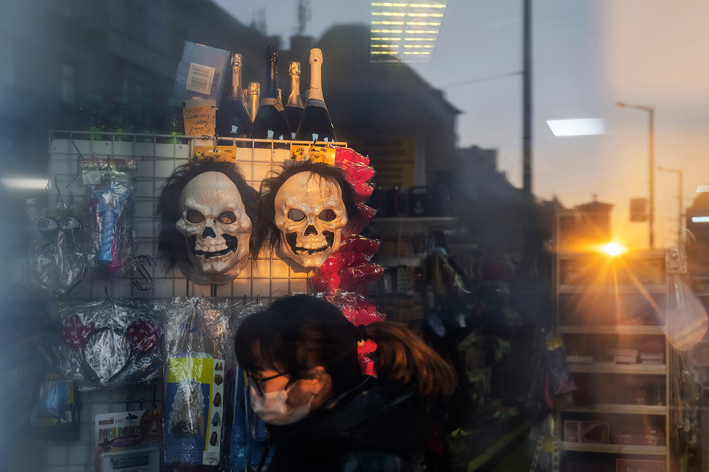Carnival masks in a Chinese shop #3810