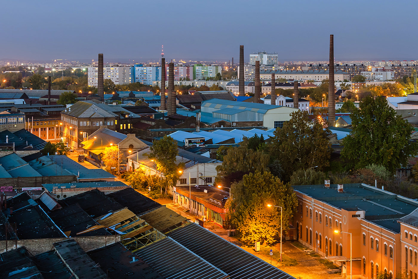 Csepel Works view at night #4563