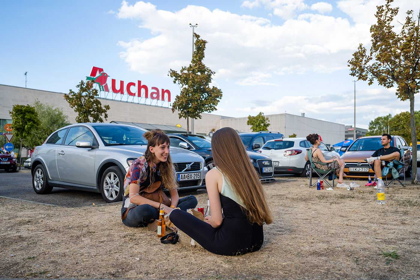 Foundation work in front of Sziget in the Auchan parking lot #4594