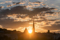 Szilágyi Dezső Square Church at sunset #4707