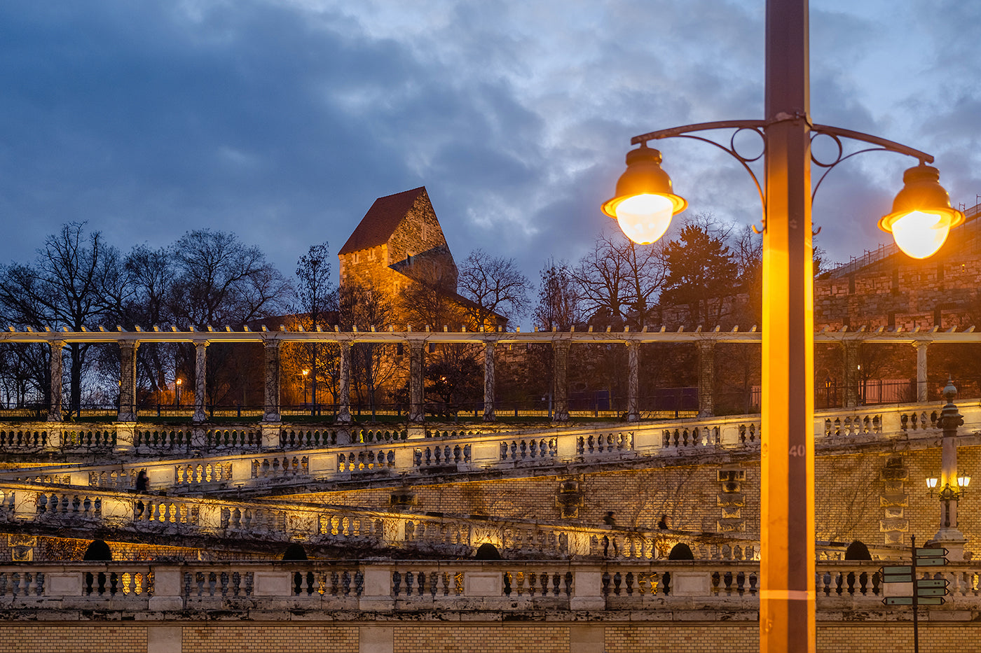 Castle Garden Bazaar in blue hour #4747