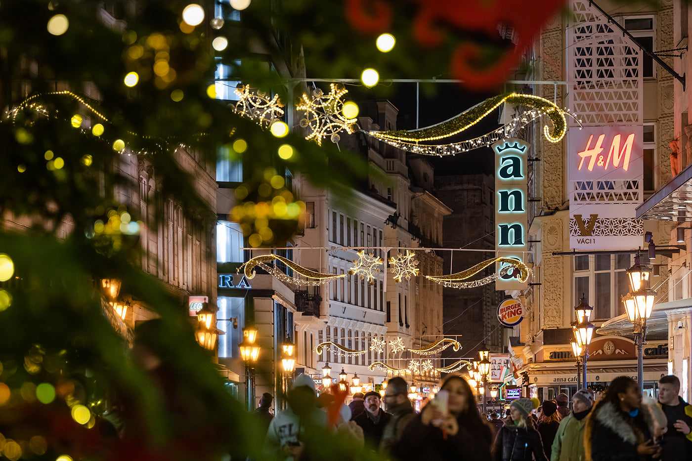 Christmas lights on Váci Street #4756