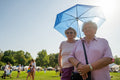 With an umbrella in the City Park #4782