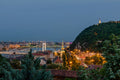 Budapest látképe a Várból kék órában #4822