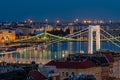 Budapest látképe a Várból kék órában #4825