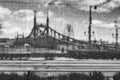Liberty Bridge through a dirty window #5215