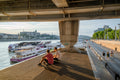 Skateboarders under the Elizabeth Bridge #5294
