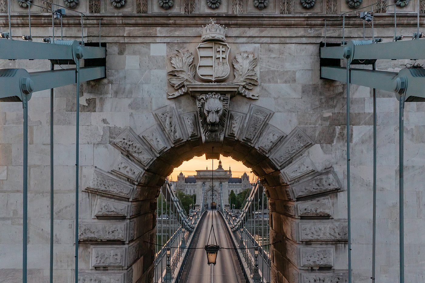 Chain Bridge pylon at sunrise #5466