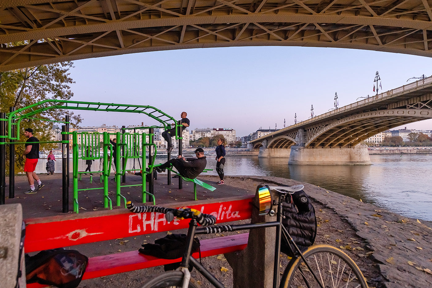 Street workout at the foot of Margaret Island #5567