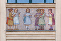 Mosaic images of the facade of Madách High School #5962