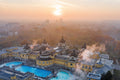 Széchenyi Bath at sunrise with drone #6337