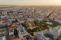Bird's eye view of Erzsébet Square at sunrise #6340