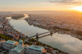 View of Budapest at sunrise from the Castle #6351
