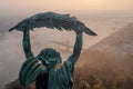 Statue of Liberty on a foggy morning #6367