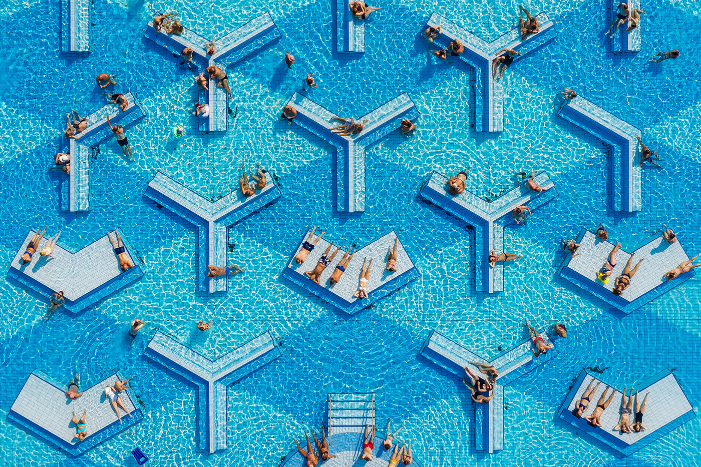 Budapest – Palatinus Strandfürdő felülnézetből | Fine Art giclée fotónyomat és falikép