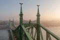 Liberty Bridge at sunrise with drone #6370