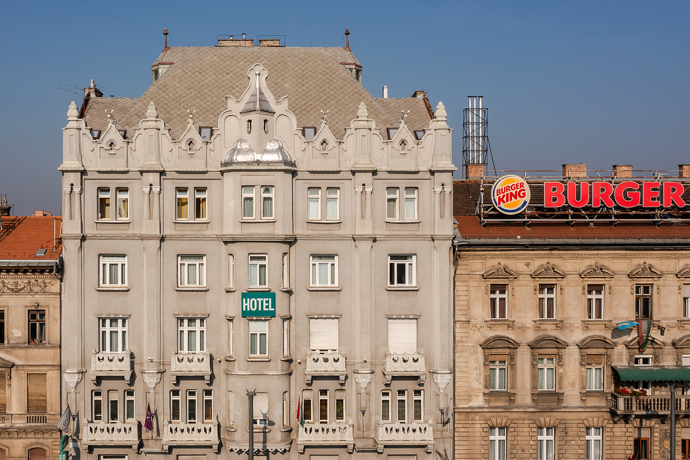 Baross Square residential building with drone #6387
