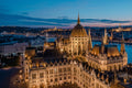 Parliament at night with drone #6498