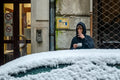 Coffee on snowy Szondi Street #6602