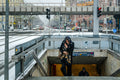 Snowfall on Nyugati Square #6606