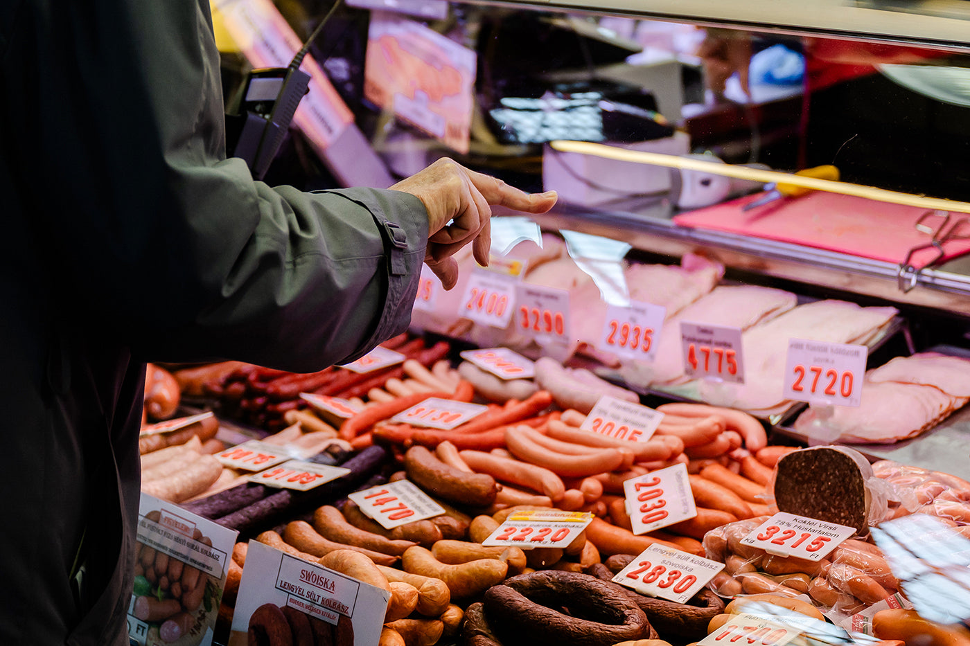 Meat counter in the Great Market Hall #6687