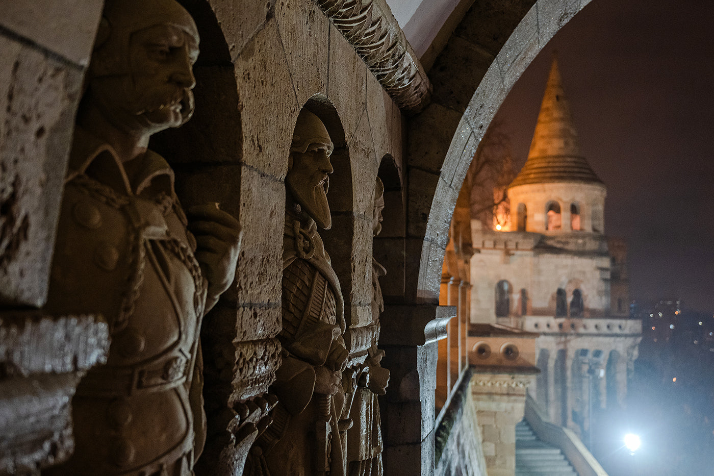 Fisherman's Bastion on a Foggy Winter Evening #6835