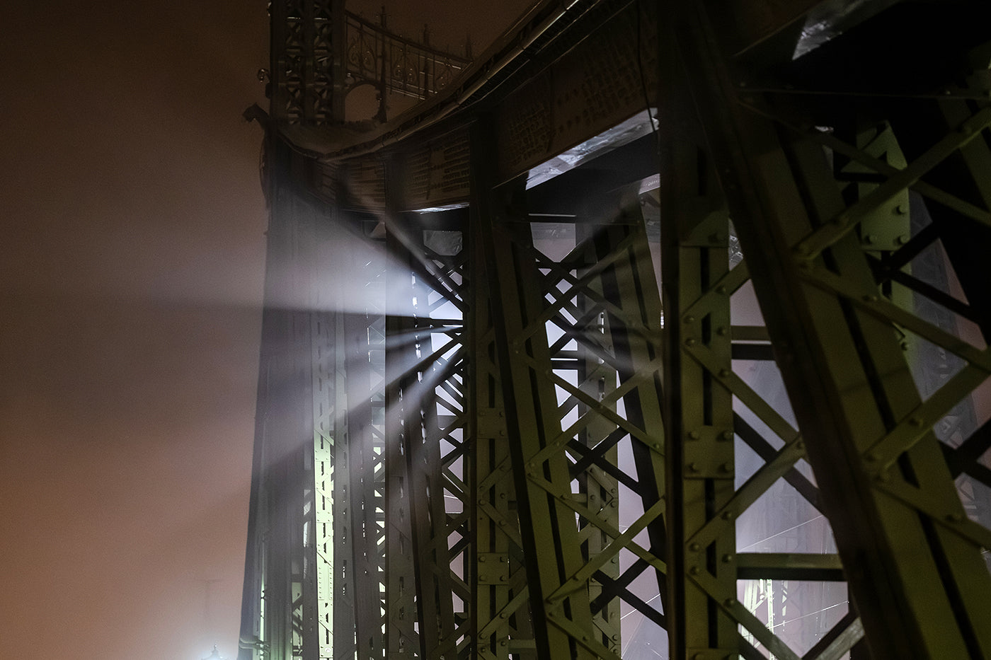Liberty Bridge on a foggy winter evening #6841