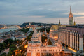 Budapest látképe drónnal estefelé #7243