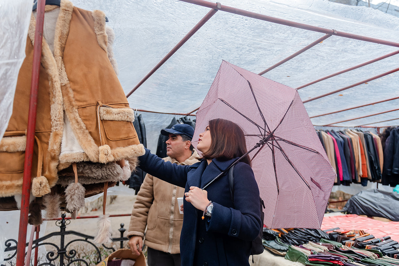 Coats at the Christmas market #7626