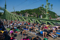 Yoga on the Liberty Bridge #7912