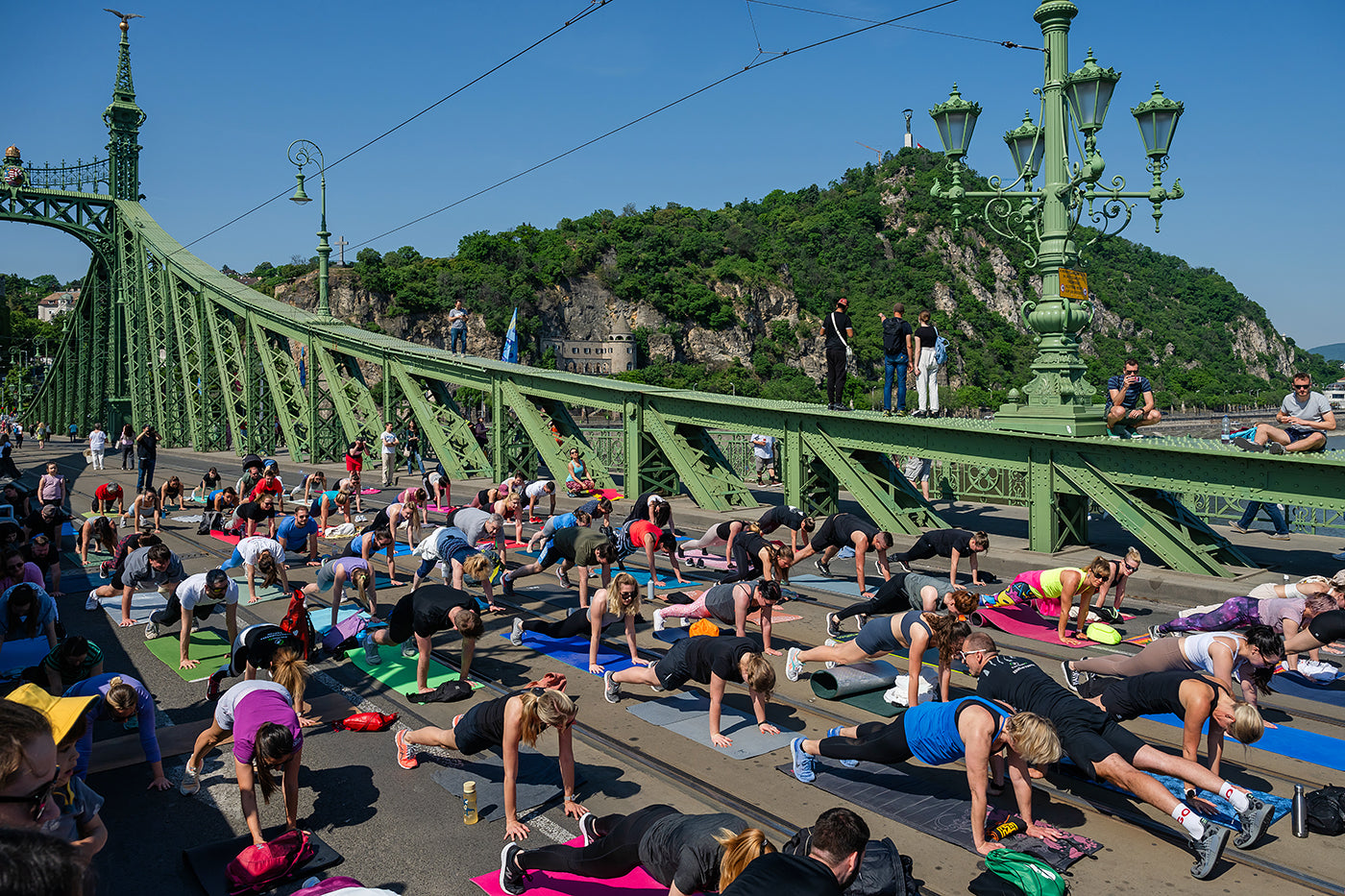 Yoga on the Liberty Bridge #7912