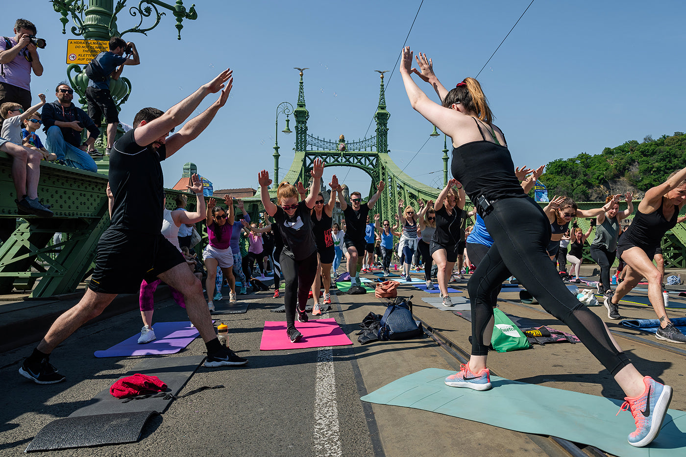 Yoga on the Liberty Bridge #7913