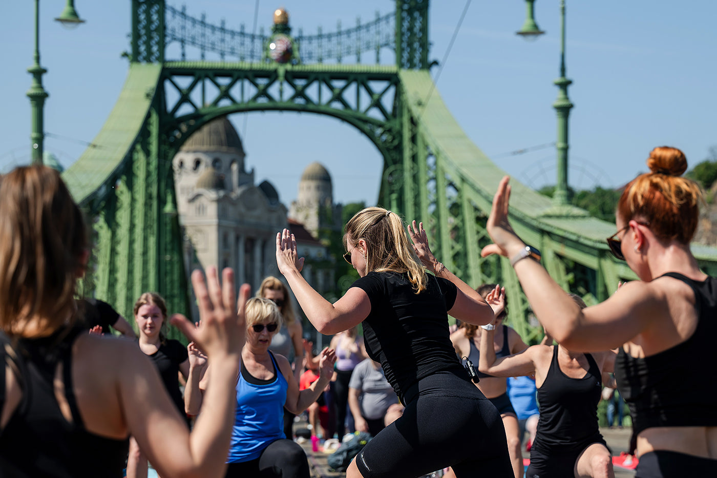 Yoga on the Liberty Bridge #7914