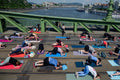 Yoga on the Liberty Bridge #7916