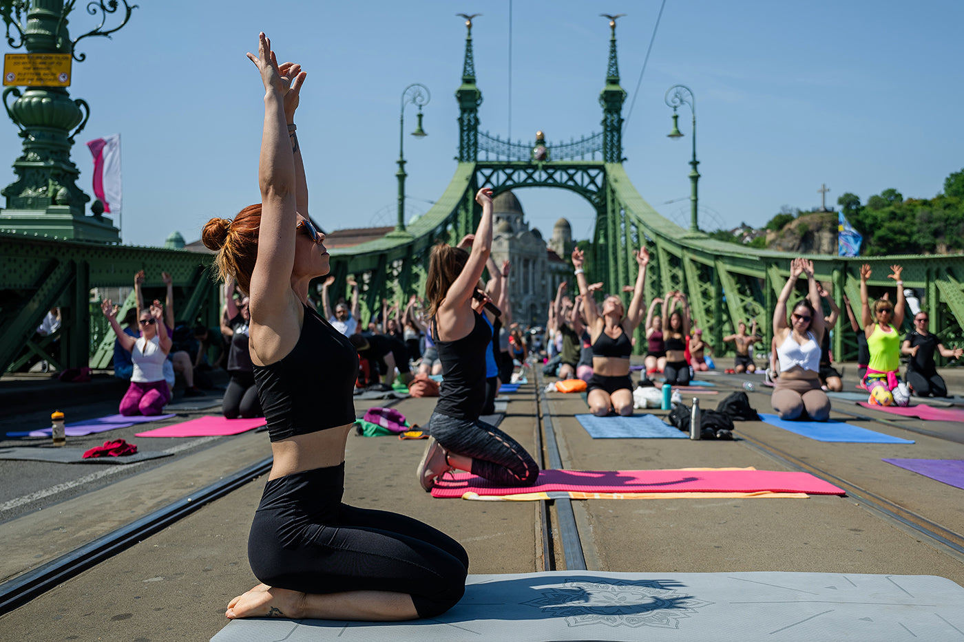 Yoga on the Liberty Bridge #7920
