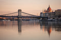 The Chain Bridge and the Parliament from the Danube Bank #8483