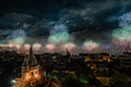 August 20th fireworks from the Hilton Budapest terrace #8536