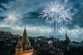 August 20th fireworks from the Hilton Budapest terrace #8537
